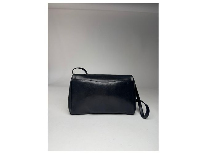 Céline Vintage Celine Paris Triomphe Wildledertasche Marine Schwarz - Ansicht 2
