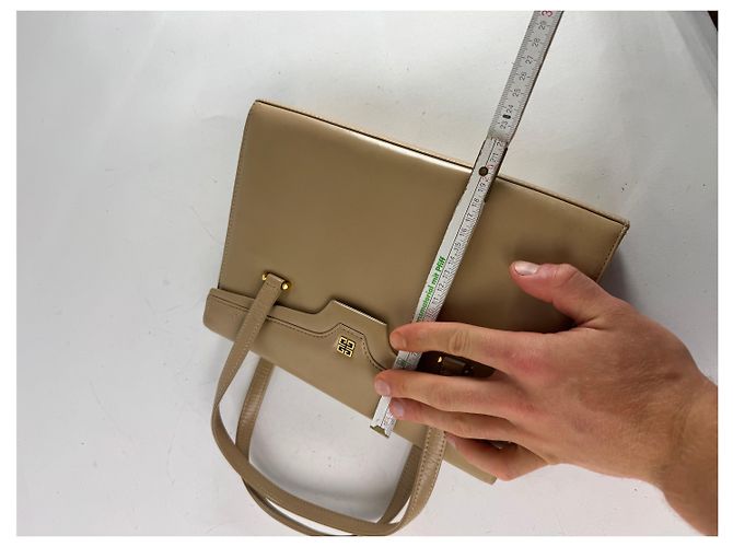 Vintage Givenchy 4G Leder Tasche Braun Beige - Ansicht 13