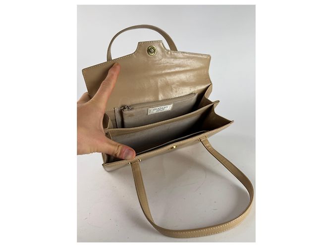 Vintage Givenchy 4G Leder Tasche Braun Beige - Ansicht 2