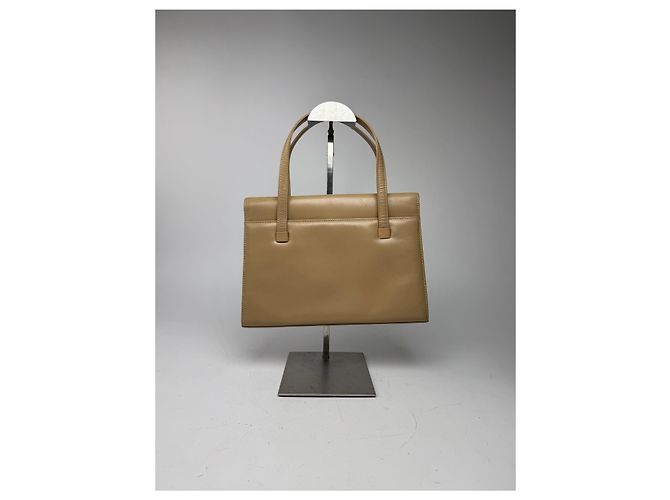 Vintage Givenchy 4G Leder Tasche Braun Beige - Ansicht 4