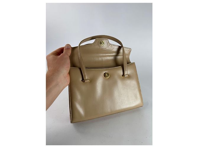 Vintage Givenchy 4G Leder Tasche Braun Beige - Ansicht 8