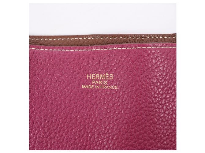 Hermès HERMES Double Sense 36 Borsa a Spalla Taurillon Clemence Tosca × Marrone d'India P:2012 Rosa - vista 14