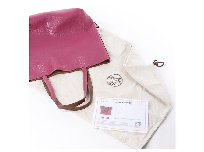 Hermès HERMES Double Sense 36 Borsa a Spalla Taurillon Clemence Tosca × Marrone d'India P:2012 Rosa - vista 19