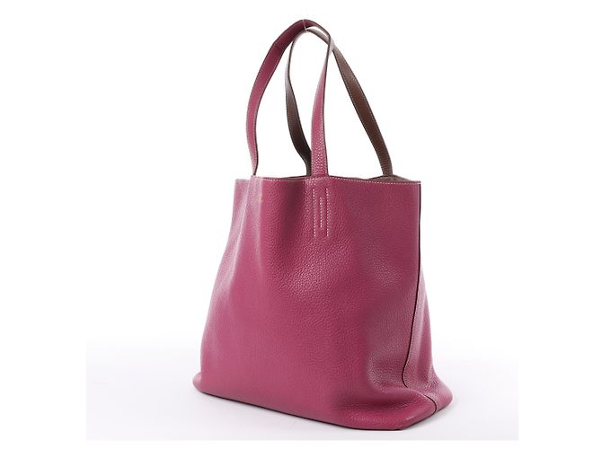Hermès HERMES Double Sense 36 Borsa a Spalla Taurillon Clemence Tosca × Marrone d'India P:2012 Rosa - vista 3