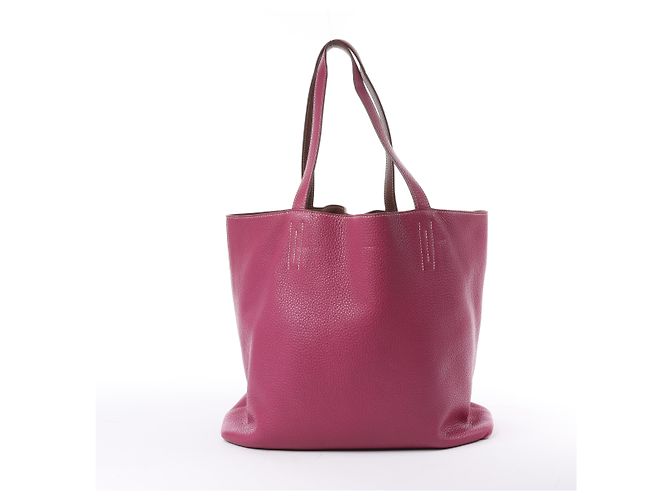 Hermès HERMES Double Sense 36 Borsa a Spalla Taurillon Clemence Tosca × Marrone d'India P:2012 Rosa - vista 6