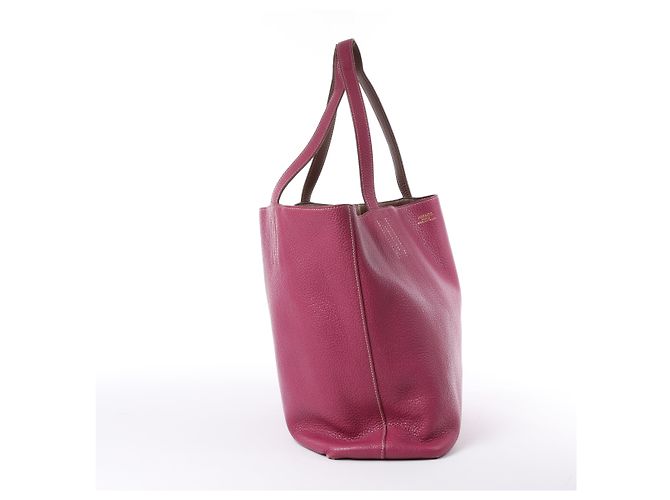 Hermès HERMES Double Sense 36 Borsa a Spalla Taurillon Clemence Tosca × Marrone d'India P:2012 Rosa - vista 7