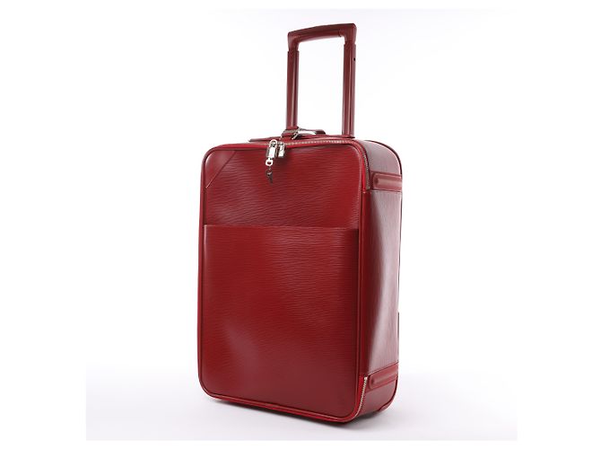 Sac de voyage Louis Vuitton Pegase 55 en cuir Epi rouge M23028 - vue 2