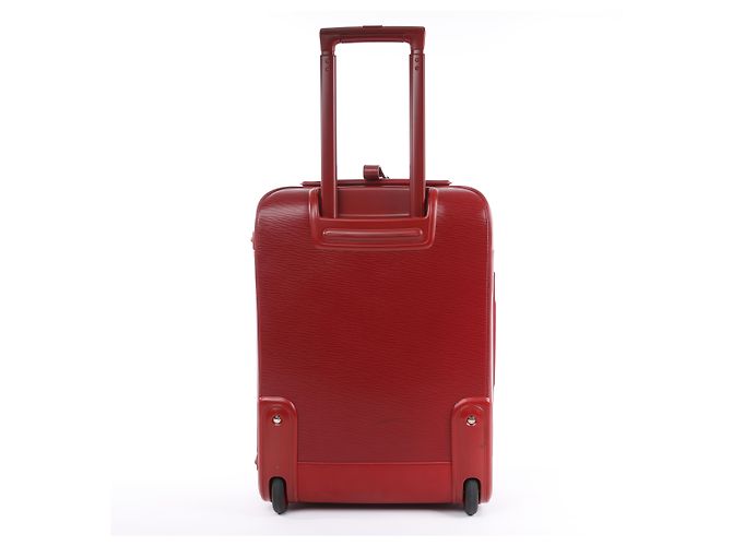Sac de voyage Louis Vuitton Pegase 55 en cuir Epi rouge M23028 - vue 4