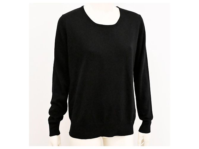 Autre Marque Adagio Seiden- und Kaschmirpullover in Schwarz Größe L XL - Ansicht 5
