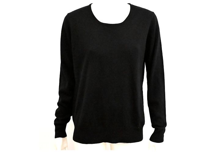 Autre Marque Adagio Seiden- und Kaschmirpullover in Schwarz Größe L XL - Ansicht 6