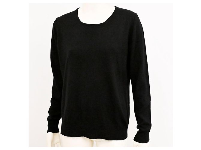 Autre Marque Adagio Seiden- und Kaschmirpullover in Schwarz Größe L XL - Ansicht 8
