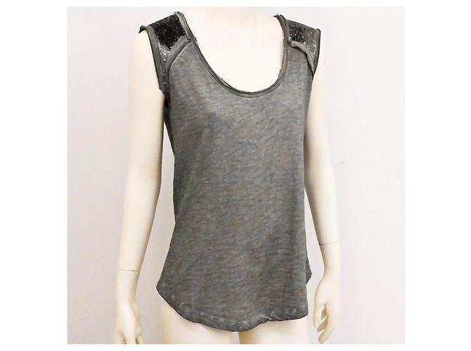 Camiseta sin mangas Diesel en gris melange talla S - vista 4
