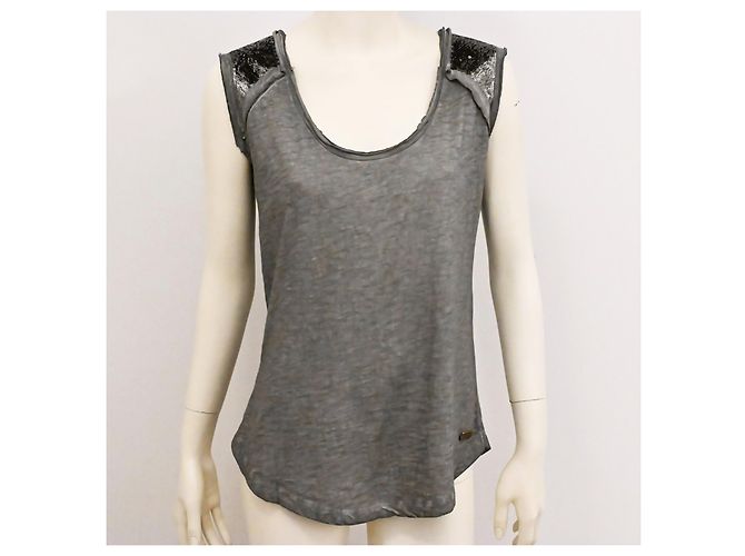 Camiseta sin mangas Diesel en gris melange talla S - vista 5