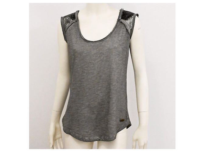Camiseta sin mangas Diesel en gris melange talla S - vista 7