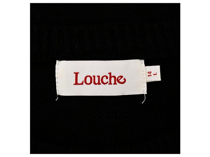 Autre Marque Louche Bubble-Strickpullover aus Viskose und Baumwolle in Schwarz Größe L XL - Ansicht 10