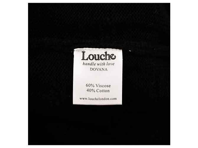 Autre Marque Louche Bubble-Strickpullover aus Viskose und Baumwolle in Schwarz Größe L XL - Ansicht 11