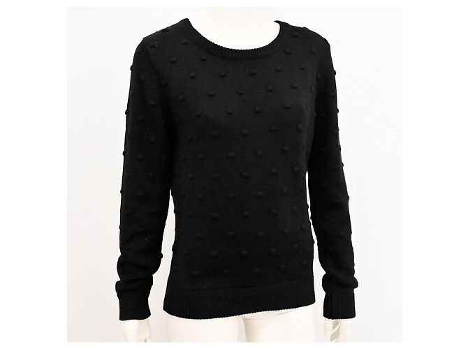 Autre Marque Louche Bubble-Strickpullover aus Viskose und Baumwolle in Schwarz Größe L XL - Ansicht 4