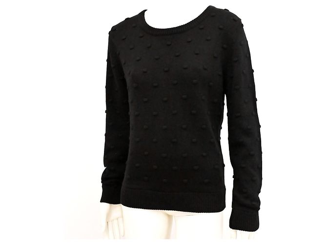 Autre Marque Louche Bubble-Strickpullover aus Viskose und Baumwolle in Schwarz Größe L XL - Ansicht 7