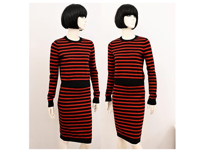 Marc by Marc Jacobs Merino-Woll-Zwillingsset Pullover Rock rot schwarz XS - Ansicht 4