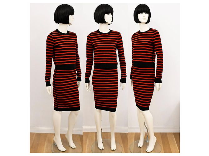 Marc by Marc Jacobs Merino-Woll-Zwillingsset Pullover Rock rot schwarz XS - Ansicht 6
