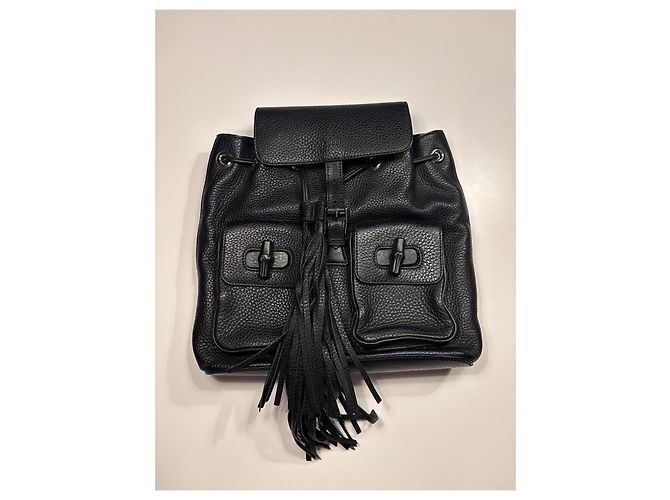Gucci Tassel-Fransen-Rucksack Schwarz - Ansicht 2