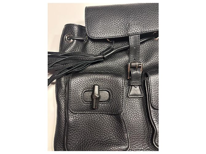 Gucci Tassel-Fransen-Rucksack Schwarz - Ansicht 5