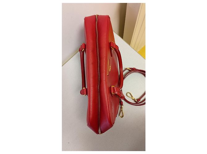 Borsa a mano Prada in pelle rossa Rosso - vista 11