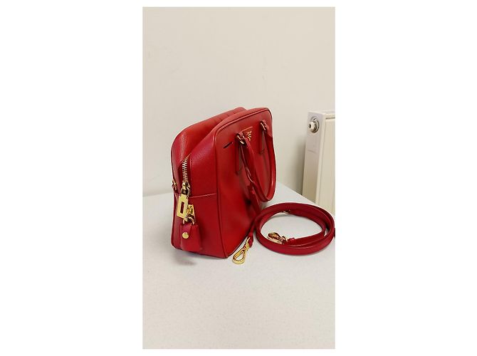 Borsa a mano Prada in pelle rossa Rosso - vista 12