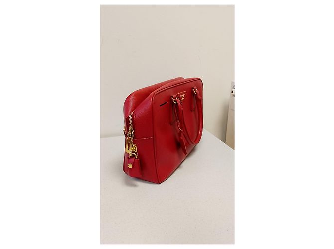 Borsa a mano Prada in pelle rossa Rosso - vista 13