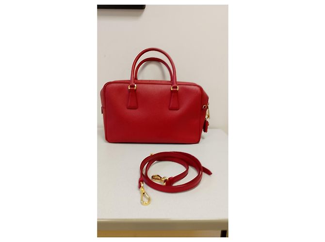 Borsa a mano Prada in pelle rossa Rosso - vista 14