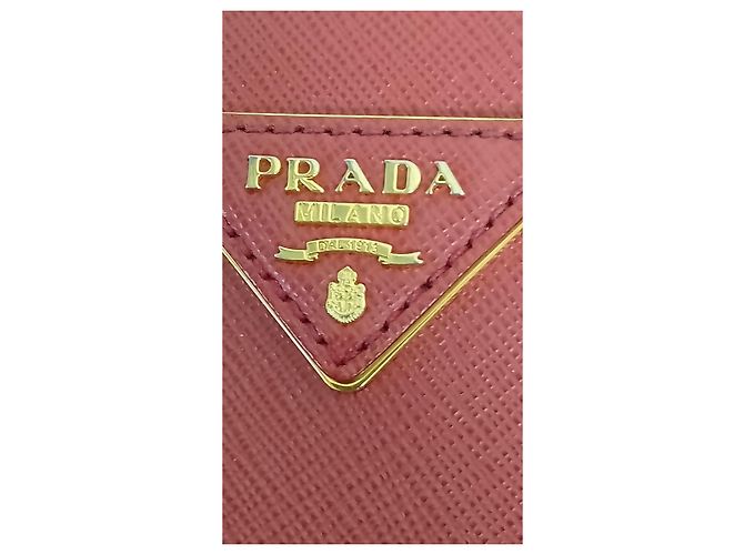 Borsa a mano Prada in pelle rossa Rosso - vista 4