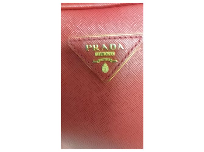 Borsa a mano Prada in pelle rossa Rosso - vista 7
