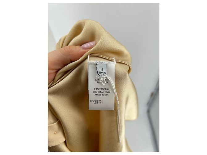 Autre Marque ROSETTA GETTY Tops T.US 4 Viscosa Dorado - vista 6