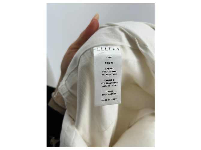 Vestido ELLERY T.FR 40 Algodón Blanco - vista 7