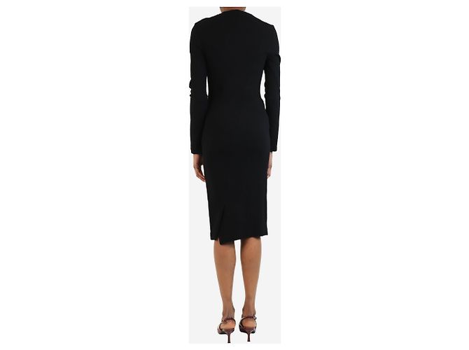 Autre Marque Schwarzes Crepe-Midi-Kleid - Größe UK 8 - Ansicht 2
