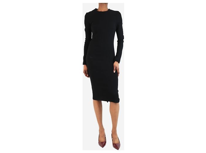 Autre Marque Schwarzes Crepe-Midi-Kleid - Größe UK 8 - Ansicht 3