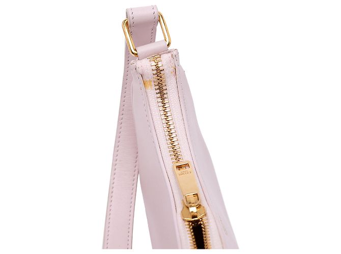 Céline Bolso de Hombro Ava en Cuero de Ternera Liso Mini Rosa Celine - vista 11