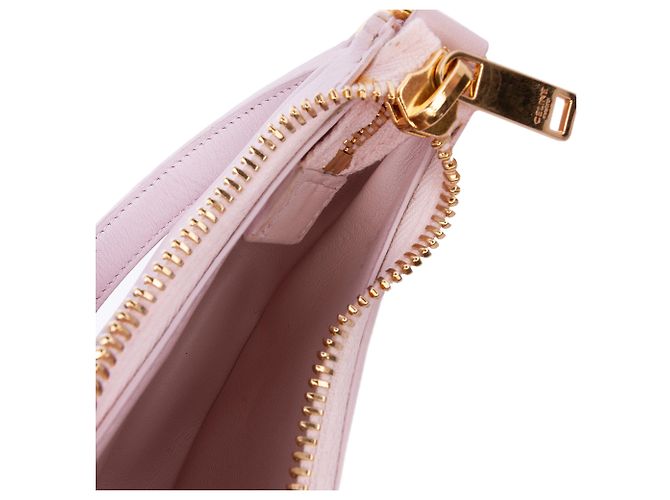 Céline Bolso de Hombro Ava en Cuero de Ternera Liso Mini Rosa Celine - vista 5