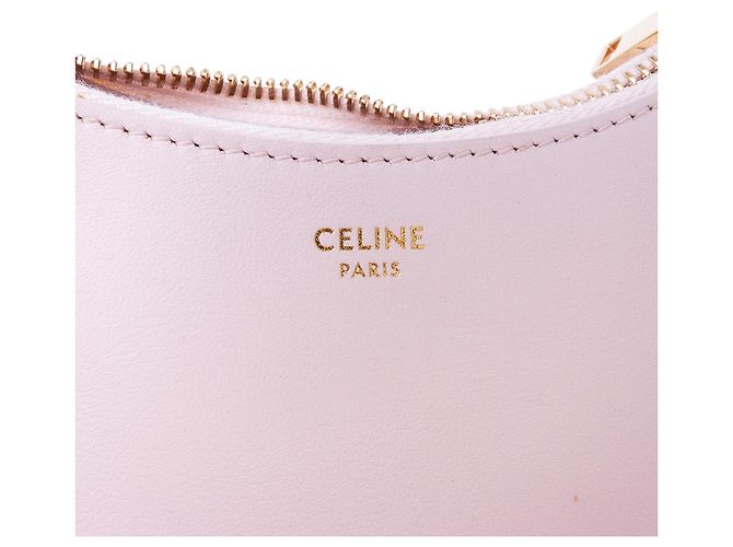 Céline Bolso de Hombro Ava en Cuero de Ternera Liso Mini Rosa Celine - vista 6