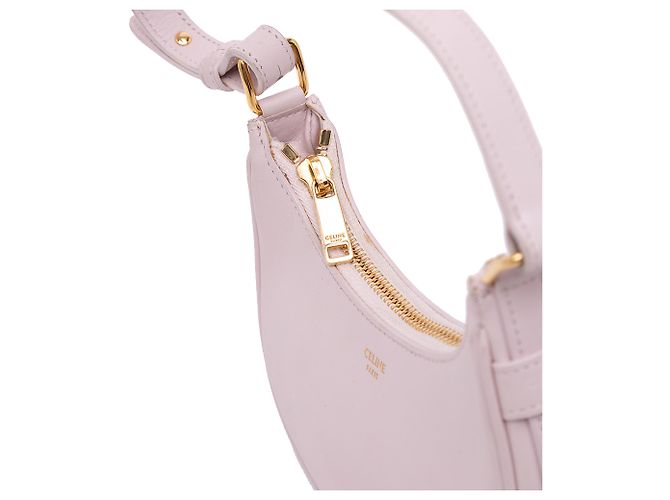 Céline Bolso de Hombro Ava en Cuero de Ternera Liso Mini Rosa Celine - vista 7