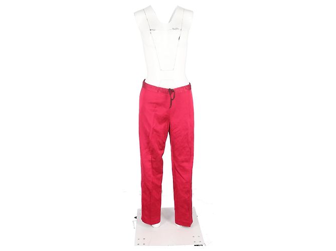 Pantalones de pierna ancha con cordón en seda rosa de Dries Van Noten - vista 4