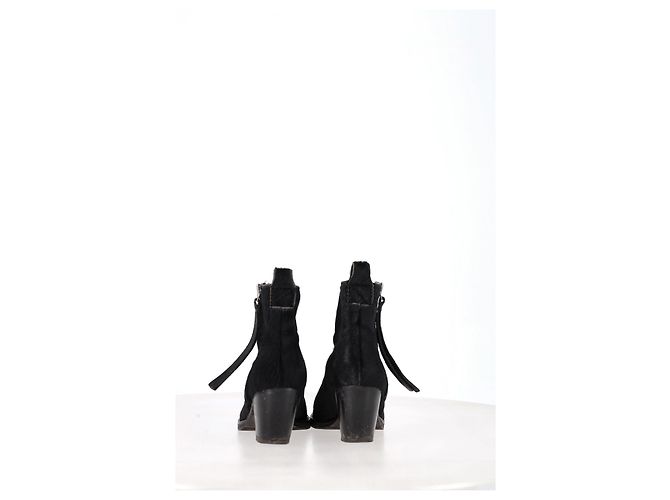 Stivaletti con zip Acne Studios in pelo di pony nero - vista 11