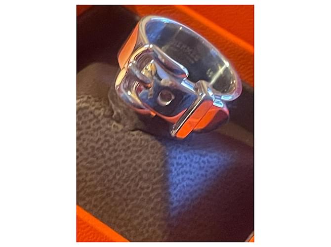 Hermès Gürtelring Silber Größe 55 - Ansicht 2