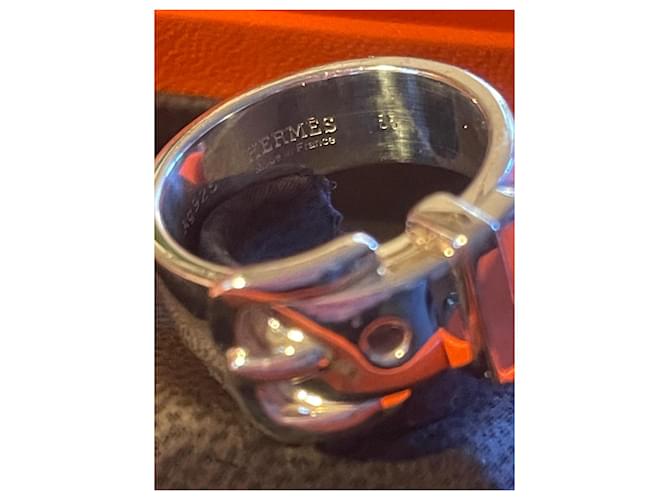 Hermès Gürtelring Silber Größe 55 - Ansicht 4