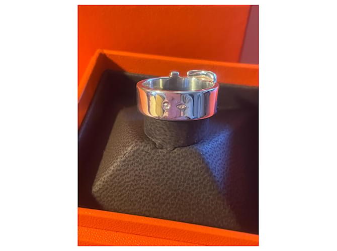 Hermès Gürtelring Silber Größe 55 - Ansicht 5