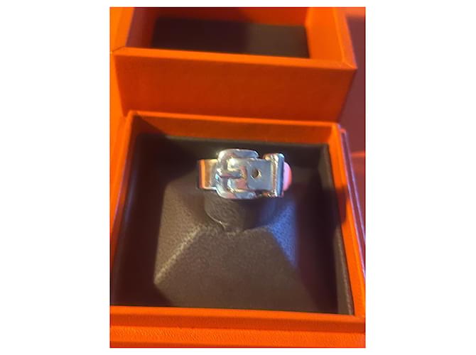 Hermès Gürtelring Silber Größe 55 - Ansicht 6