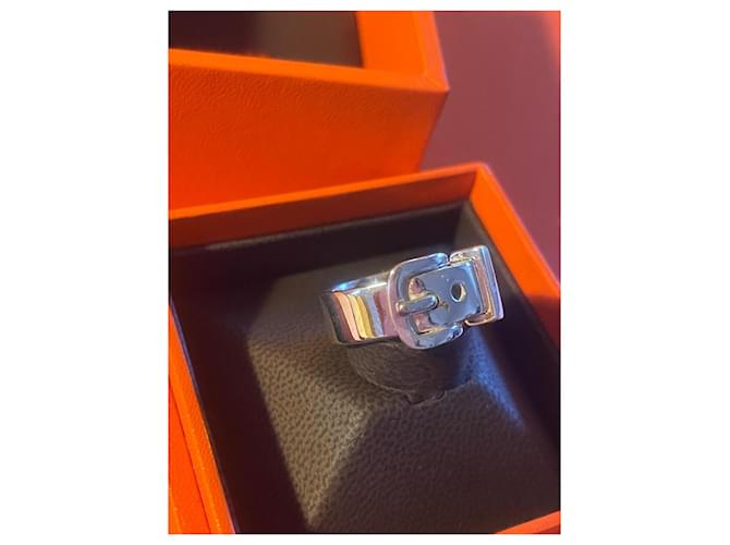 Hermès Gürtelring Silber Größe 55 - Ansicht 8