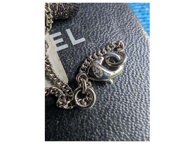 Chanel CC B10V collana classica senza tempo scatola cristallo ricevuta Argento - vista 11