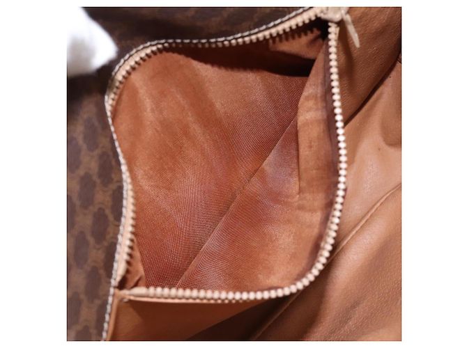 Céline CELINE Macadam Canvas Shoulder Bag PVC Leather Brown Gold Auth BD871 Golden - view 11