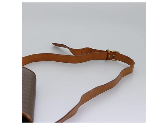 Céline CELINE Macadam Canvas Shoulder Bag PVC Leather Brown Gold Auth BD871 Golden - view 14